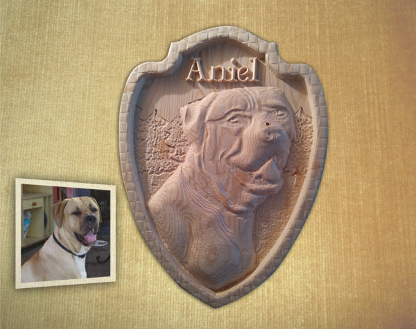 Custom 3D wooden portrait