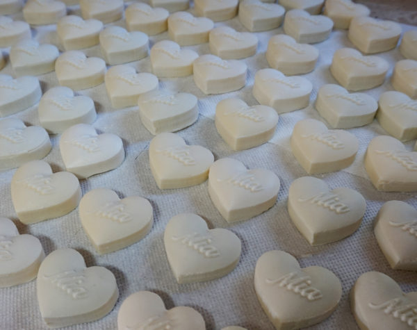 personalized heart soap