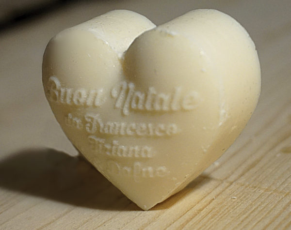 Personalized heart shaped soap