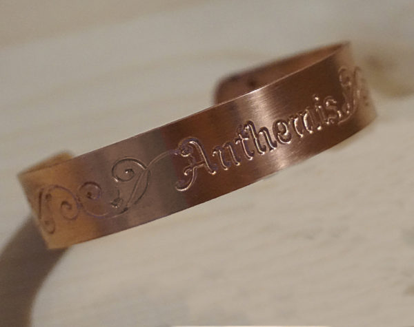 Personalized copper bracelet