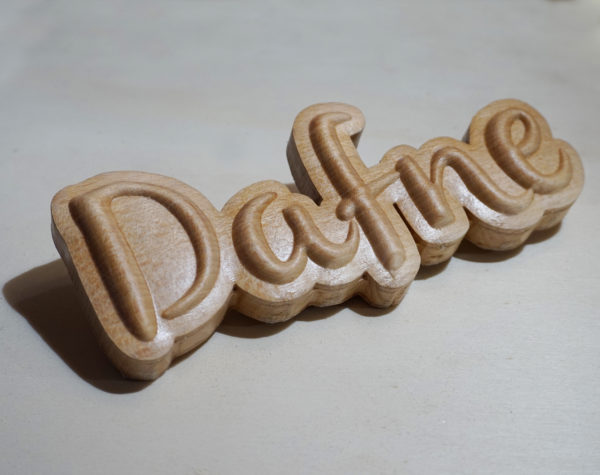 Personalized 3D rounded wooden lettering