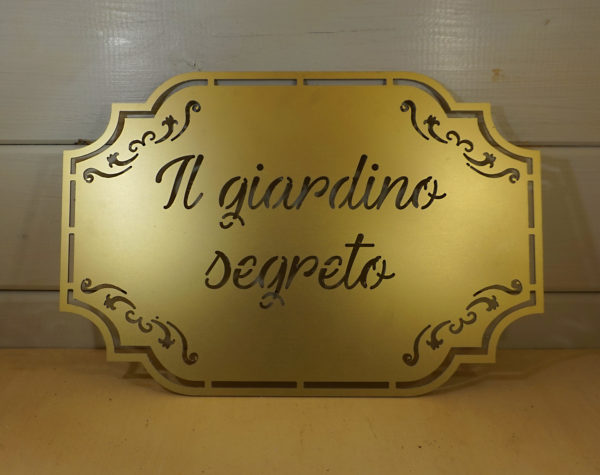 Placa metálica vintage personalizada