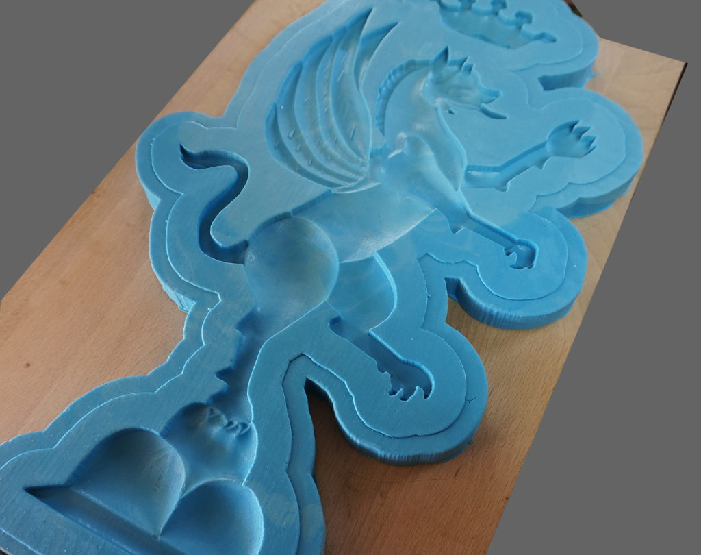 ricostruzione 3d araldica e realizzazione stampo in silicone personalizzato