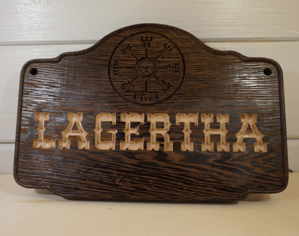 Placa personalizada de madera wengué