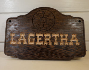 Personalized wenge wood plaque