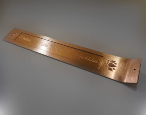 Personalized copper incense holder