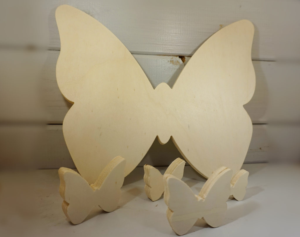 Custom plywood butterfly shape