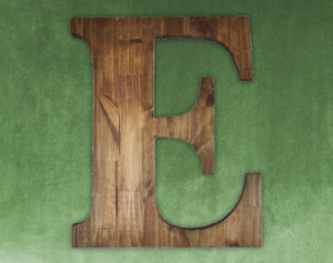 Personalized writings and letters in solid wood