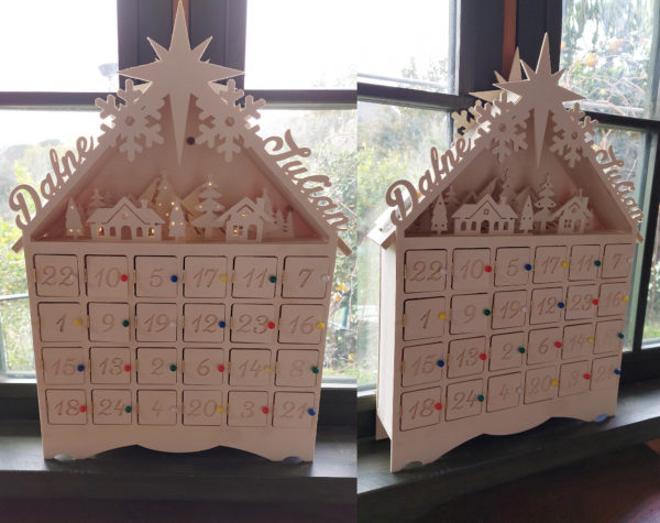 Personalized wooden advent calendar