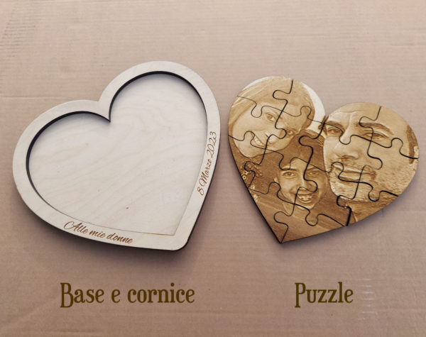 Wooden puzzle with personalized print