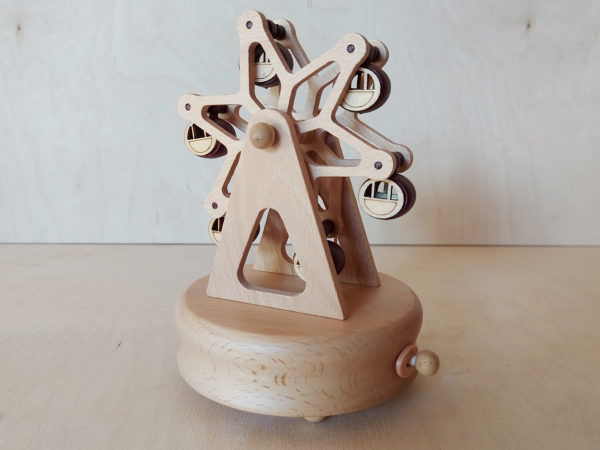 Personalized wooden music box ferris wheel