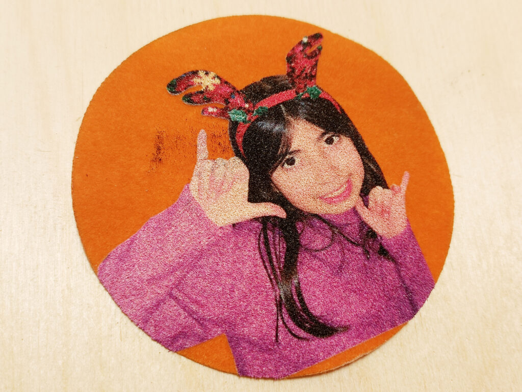 Taglio, stampa e incisione di feltro/velluto