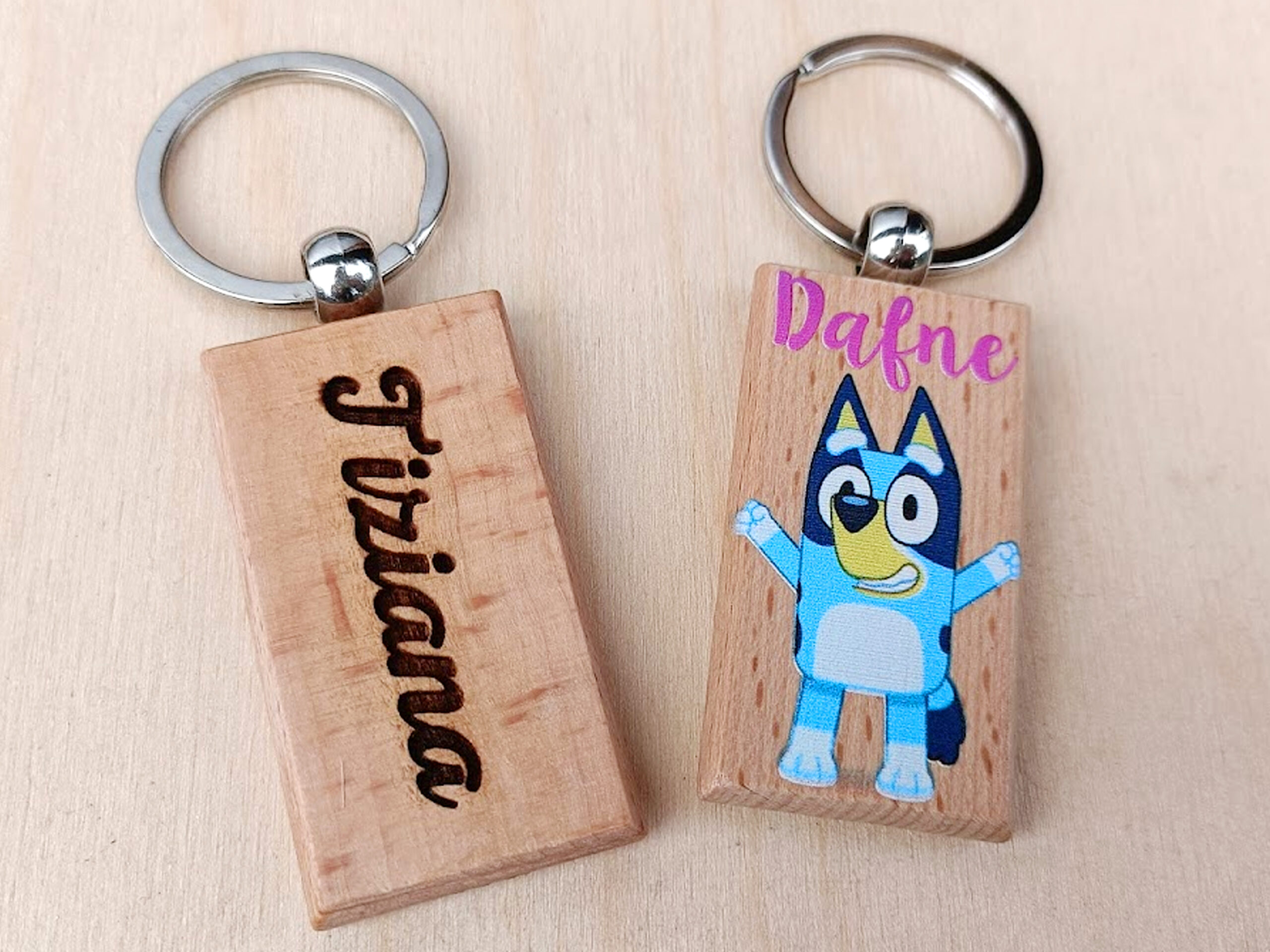 Portachiavi in legno personalizzato