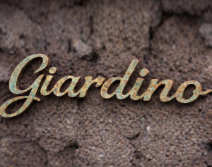 Scritta personalizzata in rame composito anticato