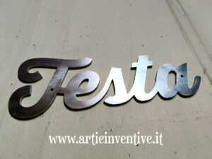 Scritta personalizzata in alluminio grezzo da 4mm