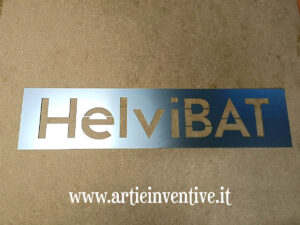 Stencil in alluminio anodizzato argento opaco da 1mm